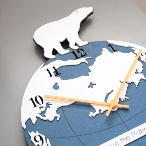 Save the Polar Bear Wall Clock..