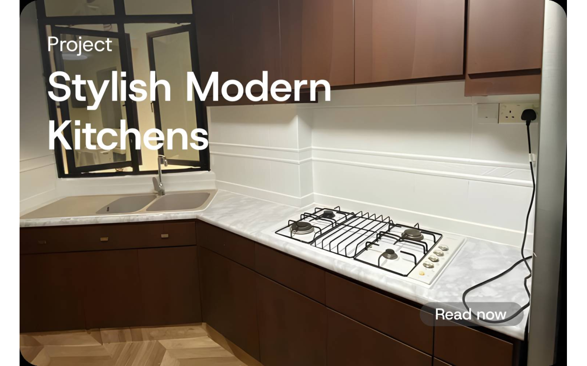 [Project] Stylish Modern Kitchens with Marble and Wood design