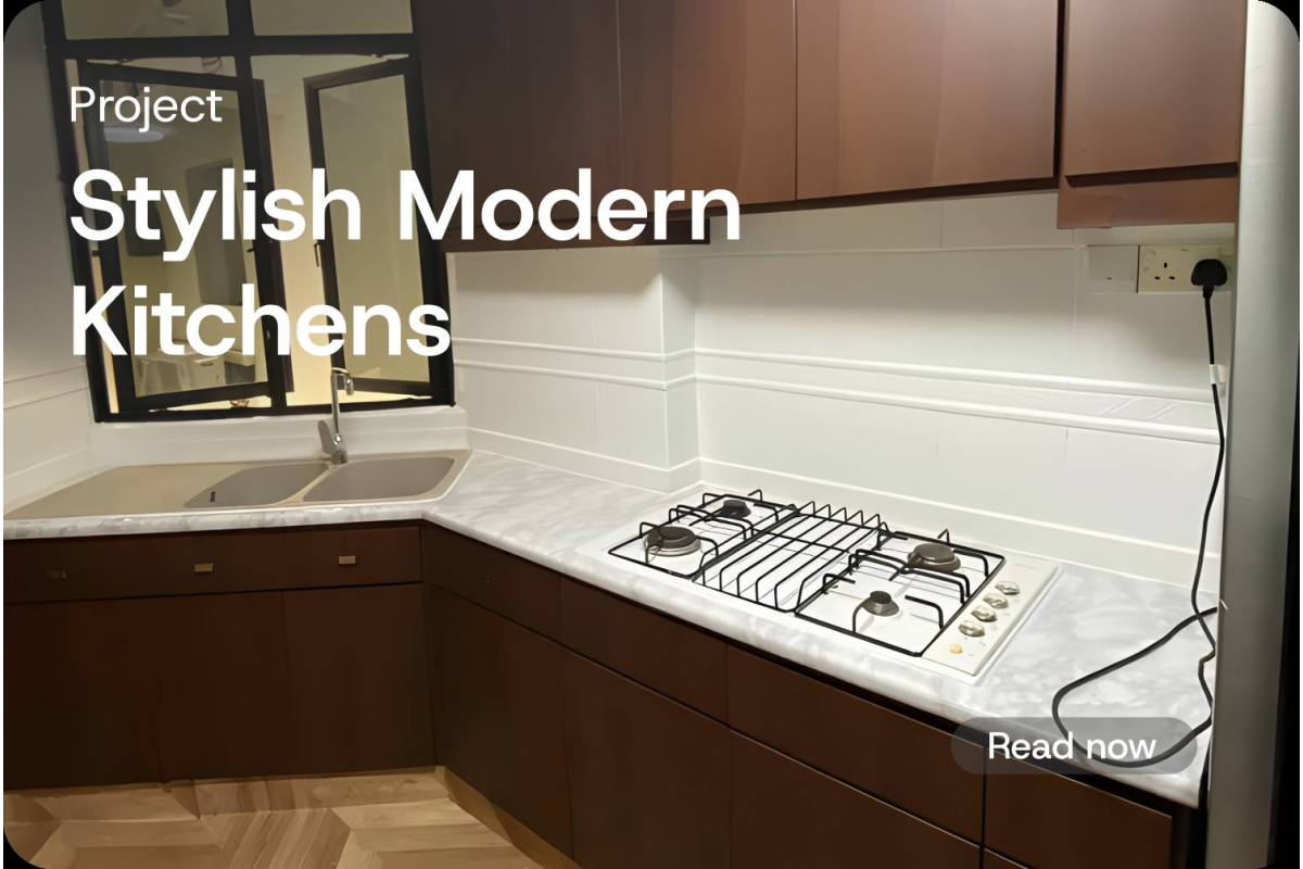 [Project] Stylish Modern Kitchens with Marble and Wood design