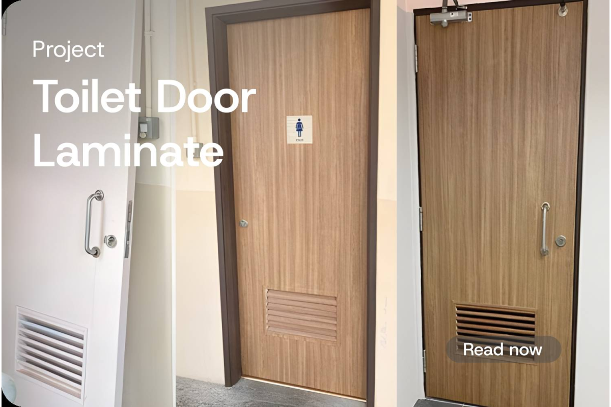 [Project] Toilet Door Laminate with DeKorea Laminate Sticker