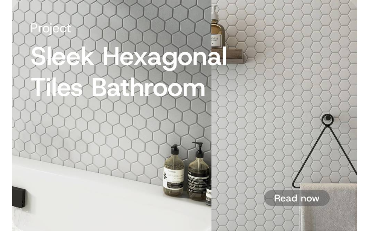 [Project] 3D Hexagon Wall sticker for bathroom