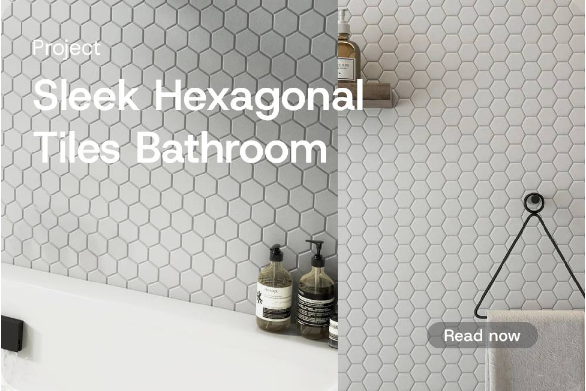 [Project] 3D Hexagon Wall sticker for bathroom