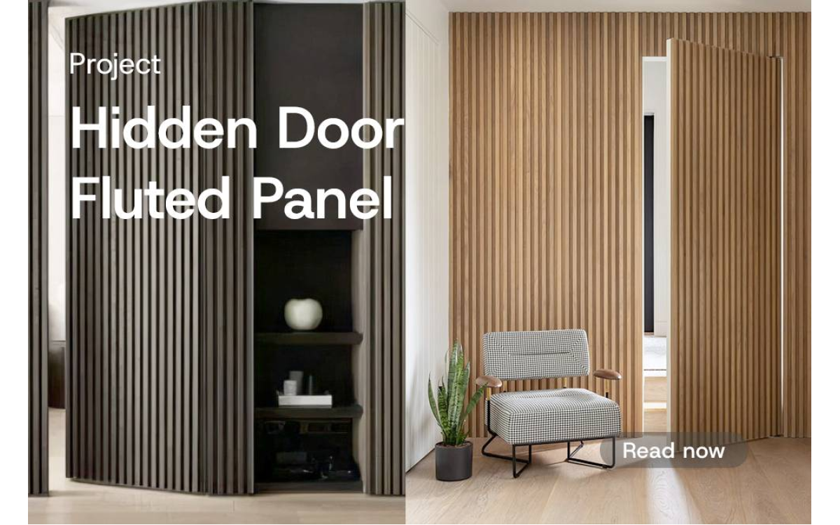 [Project] Hidden Door for Decorating Modern Lobby Interior with Fluted Panel