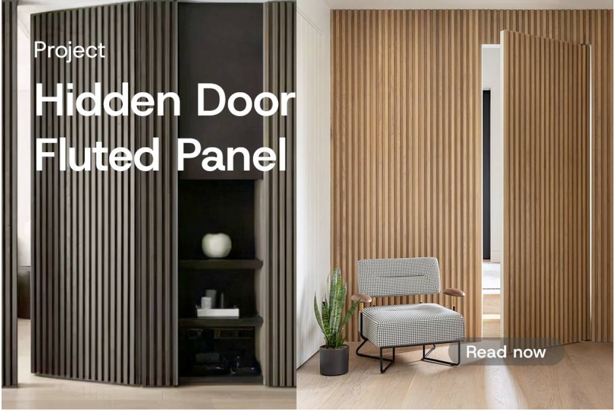 [Project] Hidden Door for Decorating Modern Lobby Interior with Fluted Panel