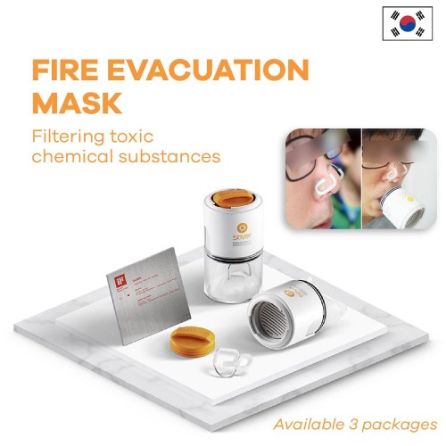 Emergency Fire Mask 5AVER/ Safety IQ/ Portable Mask/ Smart Health