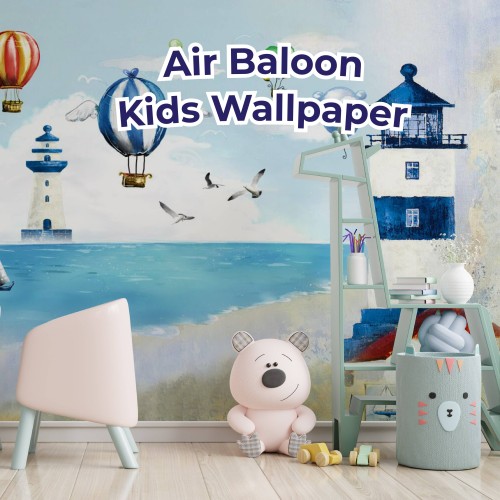 Air Baloon Kids Wallpaper / Kids Cartoon Wallpaper