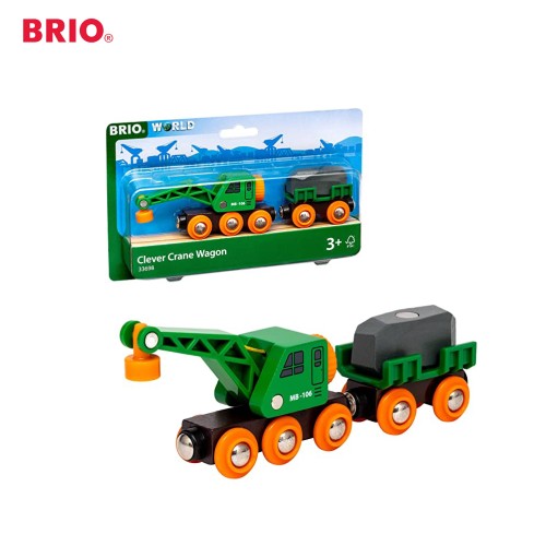 BRIO Clever Crane Wagon - 33698