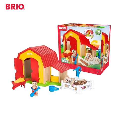 BRIO Farm Toy Figures - 30398 Premium Kid toys / Wooden DIY Building Miniature