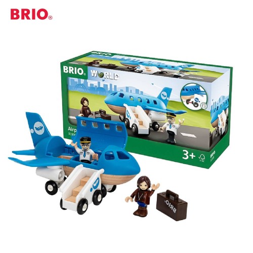 BRIO Airplane 33306 / Premium Wooden Toy / Boarding Playset Figure / Kids Toddler Toy