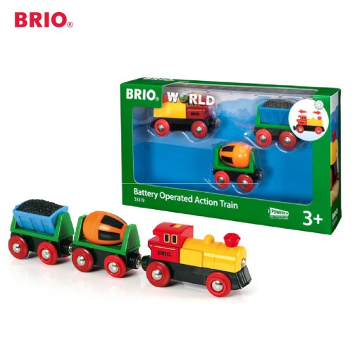 BRIO Battery Operated Action Train 33319 /  Premium Wooden Train Toy / IKEA Toddler Kids Toy