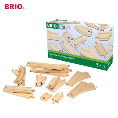 BRIO Expansion Pack Intermediate Track 33402 / Premium Wooden Train Trail / IKEA Toddler Kid Toy