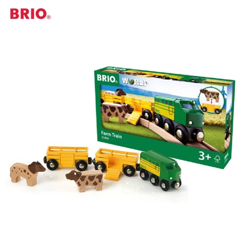 BRIO Farm Train 33404 / Premium Wooden Train Figure Toy / IKEA Toddler Kid Toy