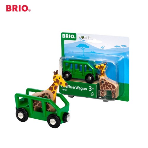 BRIO Giraffe and Wagon 33724 / Premium Wooden Train Figure / IKEA Toddler Kid Toy