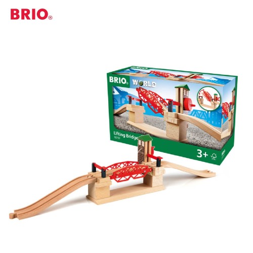 BRIO Lifting Bridge 33757 / Premium Wooden Bridge Train Track Trail Set / IKEA Toddler Kid Toy