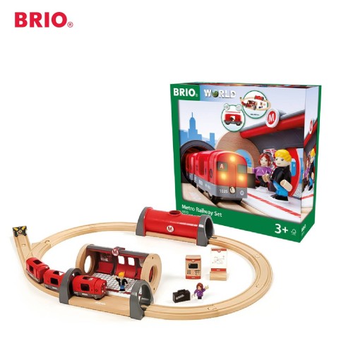 BRIO Metro Railway Set 33513 / Premium Wooden Train Track Trail Set / IKEA Kid Toddler Toy