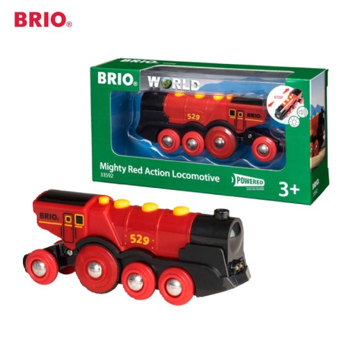 BRIO Mighty Red Action Locomotive 33592 / Premium Wooden Train / IKEA Kid Toddler Toy