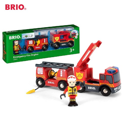 BRIO Emergency Fire Engine 33811 / Premium Wooden Truck Figure / IKEA Toddler Kid Toy
