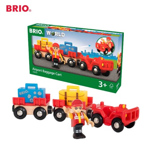 BRIO  Airport Baggage Cart 33893 Premium Kids toys / Wooden Vehicle Transportation Miniature 