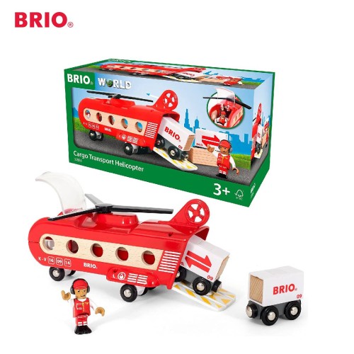 BRIO Cargo Transport Helicopter 33886 Premium Kids toys / Wooden Vehicle Transportation Miniature