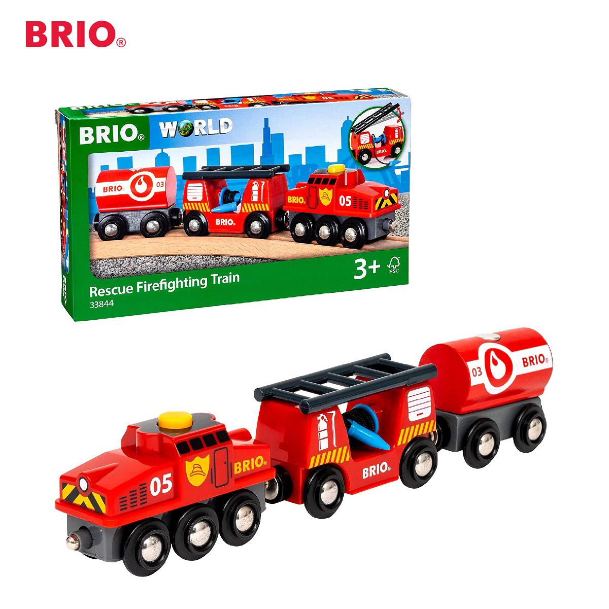 BRIO Rescue Firefighting Train - 33844