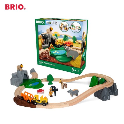 BRIO Safari Adventure Set 33960 Premium Kid toys / Wooden Vehicle Transportation Miniature