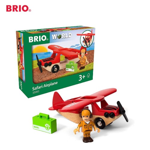BRIO  Safari Airplane - 33963 Premium Kid toys / Wooden Vehicle Transportation Miniature