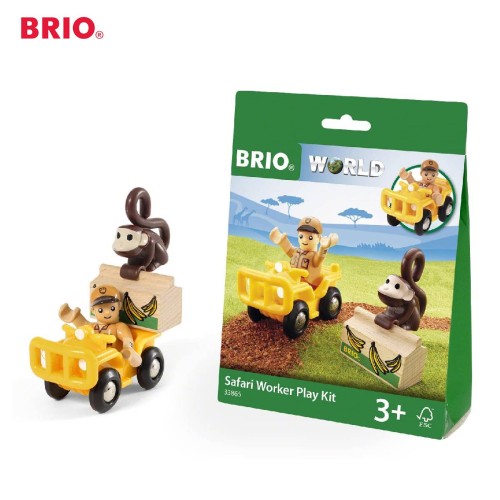 BRIO Safari Worker Play Kit - 33865 Premium Kids toys / Wooden Vehicle Transportation Miniature