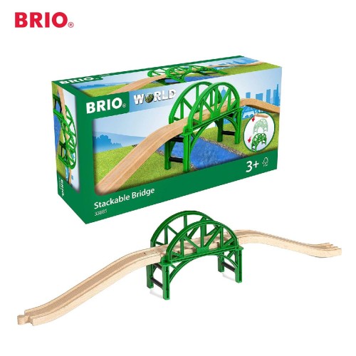 BRIO Stackable Bridge - 33885 Premium Kids toys / Wooden Vehicle Transportation Miniature