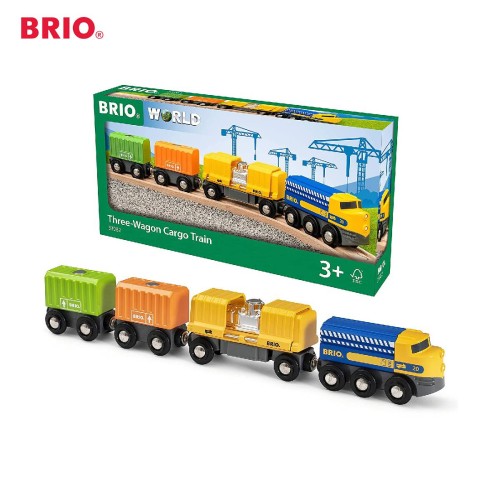 BRIO Three-Wagon Cargo Train - 33982
