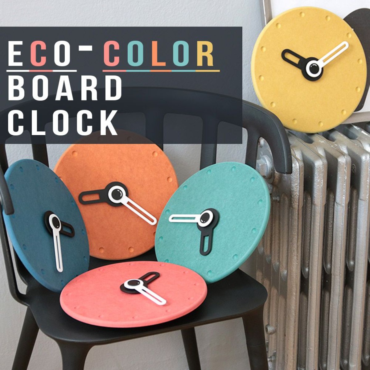 Rainbow Eco-Color Board Wall Clock