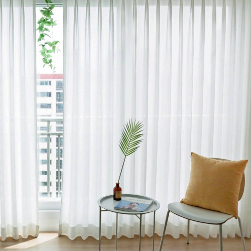 Linen Day Window Curtains / Semi Sheer Curtain
