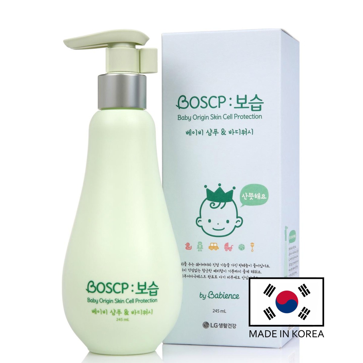 Babience BOSCP Hydration Baby Shampoo & Body Wash (245ml)