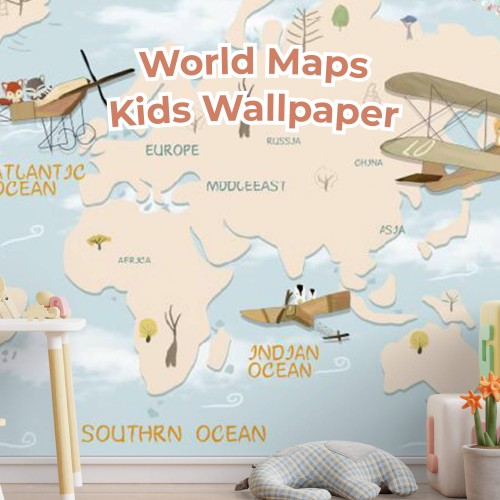 Kids World Maps Wallpaper / Kids Cartoon Wallpaper