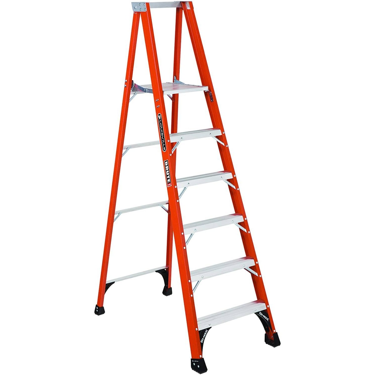 Louisville Ladder 6-Step Fiberglass Platform Ladder FP1406HD