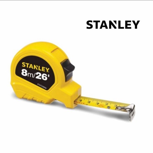 STANLEY Tape Measure Basis, steel yellow blade / 3m / 8m