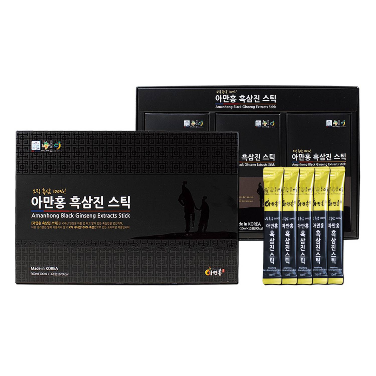 CHAMHANSAM KOREAN AUTHENTIC BLACK GINSENG/STICK/Amanhong(10ml x 30 sachets)/HEALTH