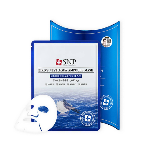 SNP Bird's Nest Aqua Ampoule Sheet Face Mask (10 pcs/pack)