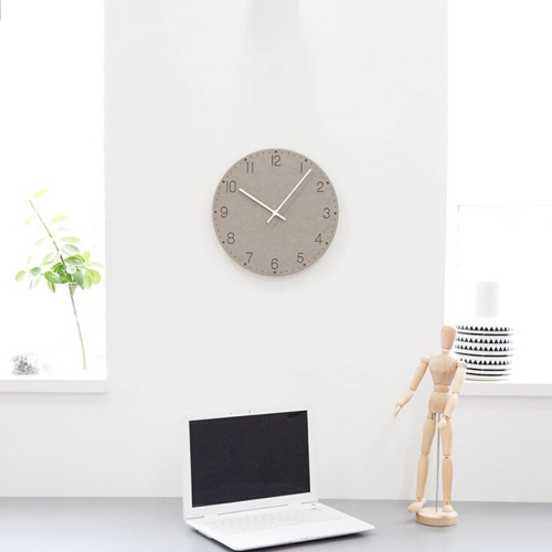 Eco-color Board Nordic Grey [C56] Wall Clock