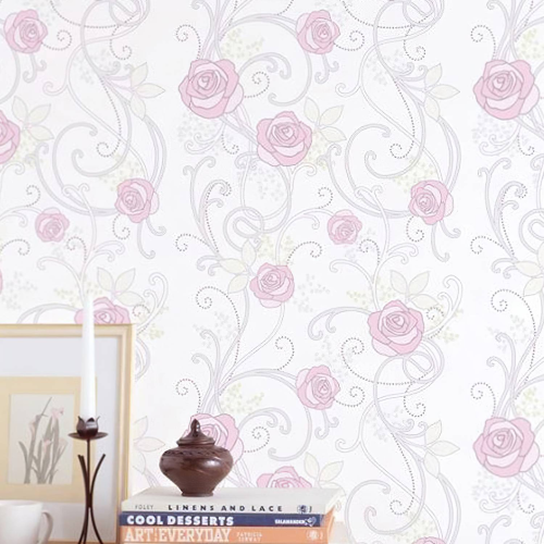 Floral Design Self Adhesive Wallpaper