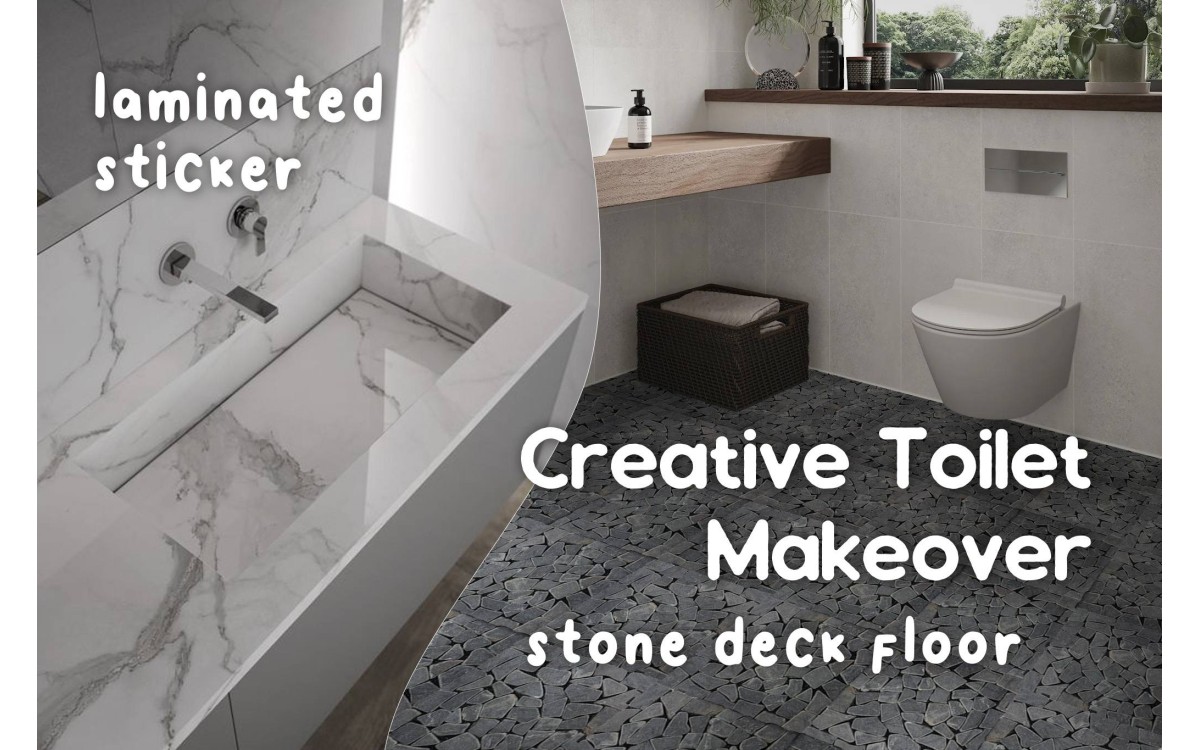 [Project] HDB Toilet Makeover with Infeel Laminate and Stone Decking Tiles
