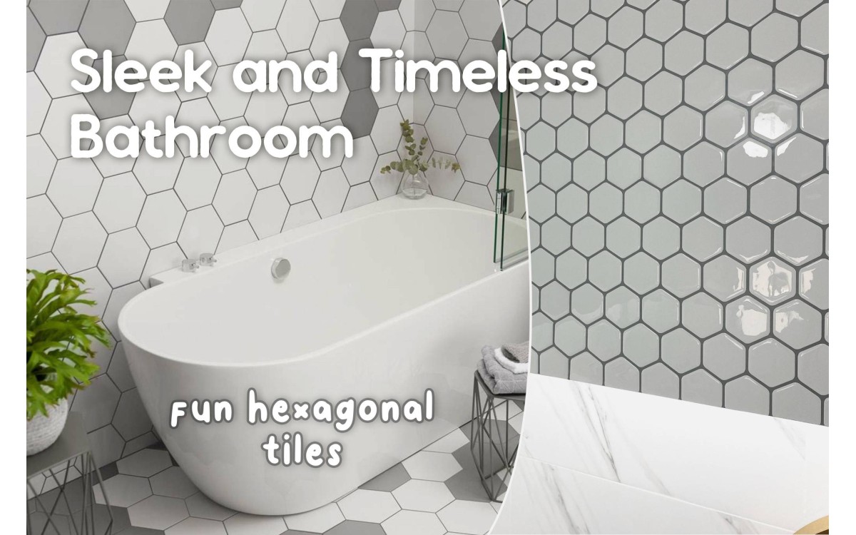 [Project] 3D Hexagon Wall sticker for bathroom