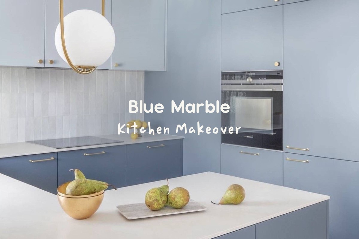 [Project] Blue Marble Kitchen Interior Makeover with Infeel Laminate Sticker