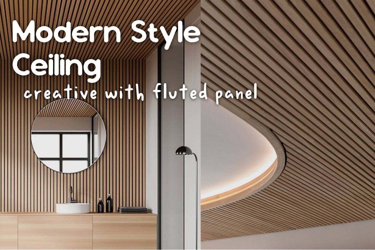 Fluted Wood Panels: New Inspiration to Decorate Ceiling 