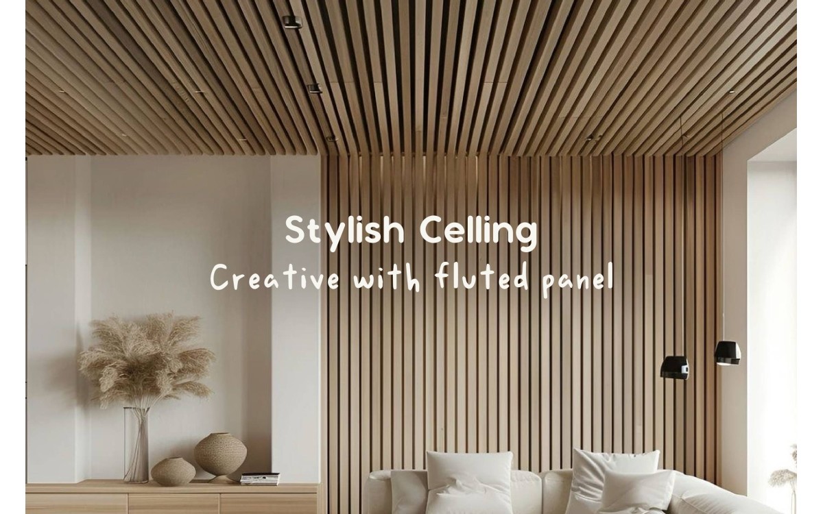 Fluted Wood Panels: New Inspiration to Decorate Ceiling 