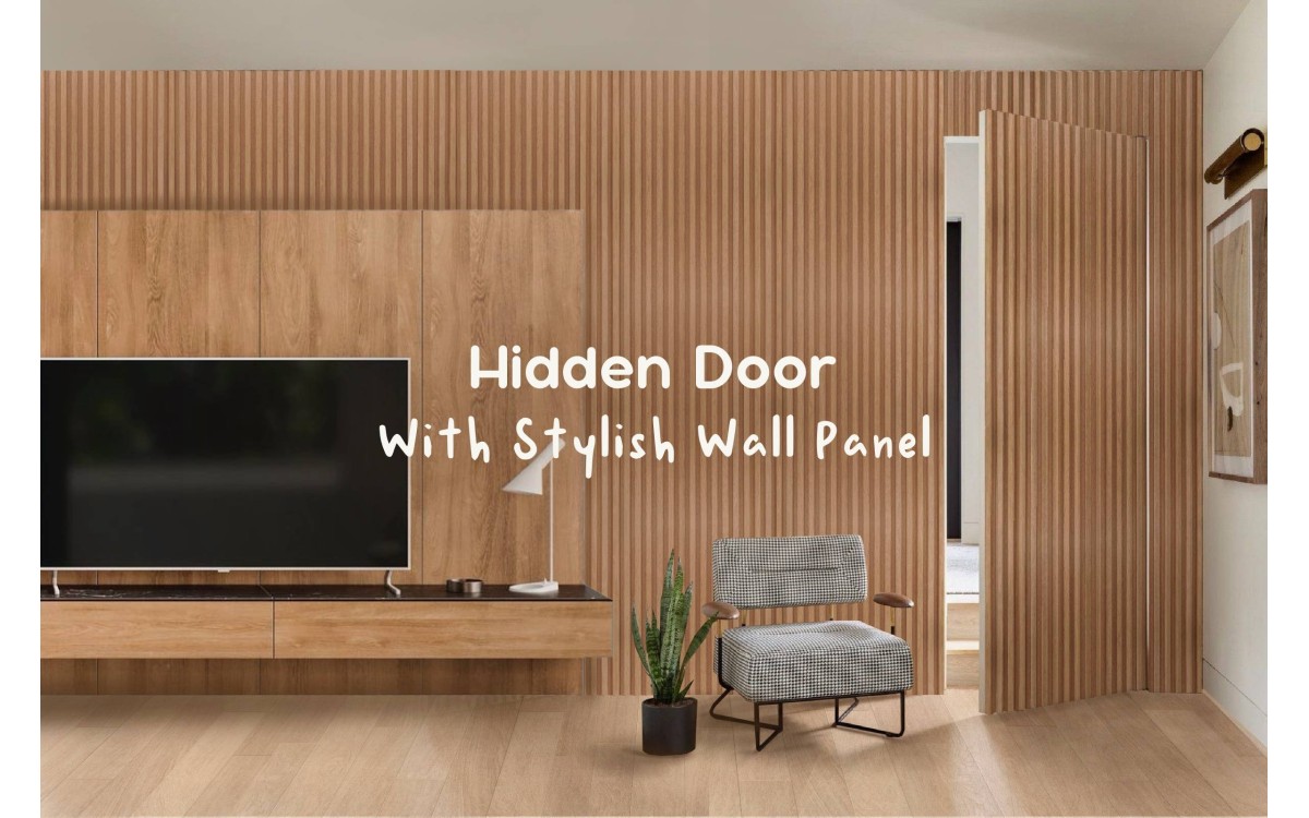 [Project] Hidden Door for Decorating Modern Lobby Interior with Fluted Panel