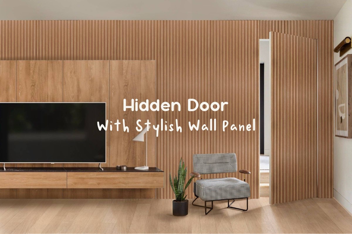 [Project] Hidden Door for Decorating Modern Lobby Interior with Fluted Panel