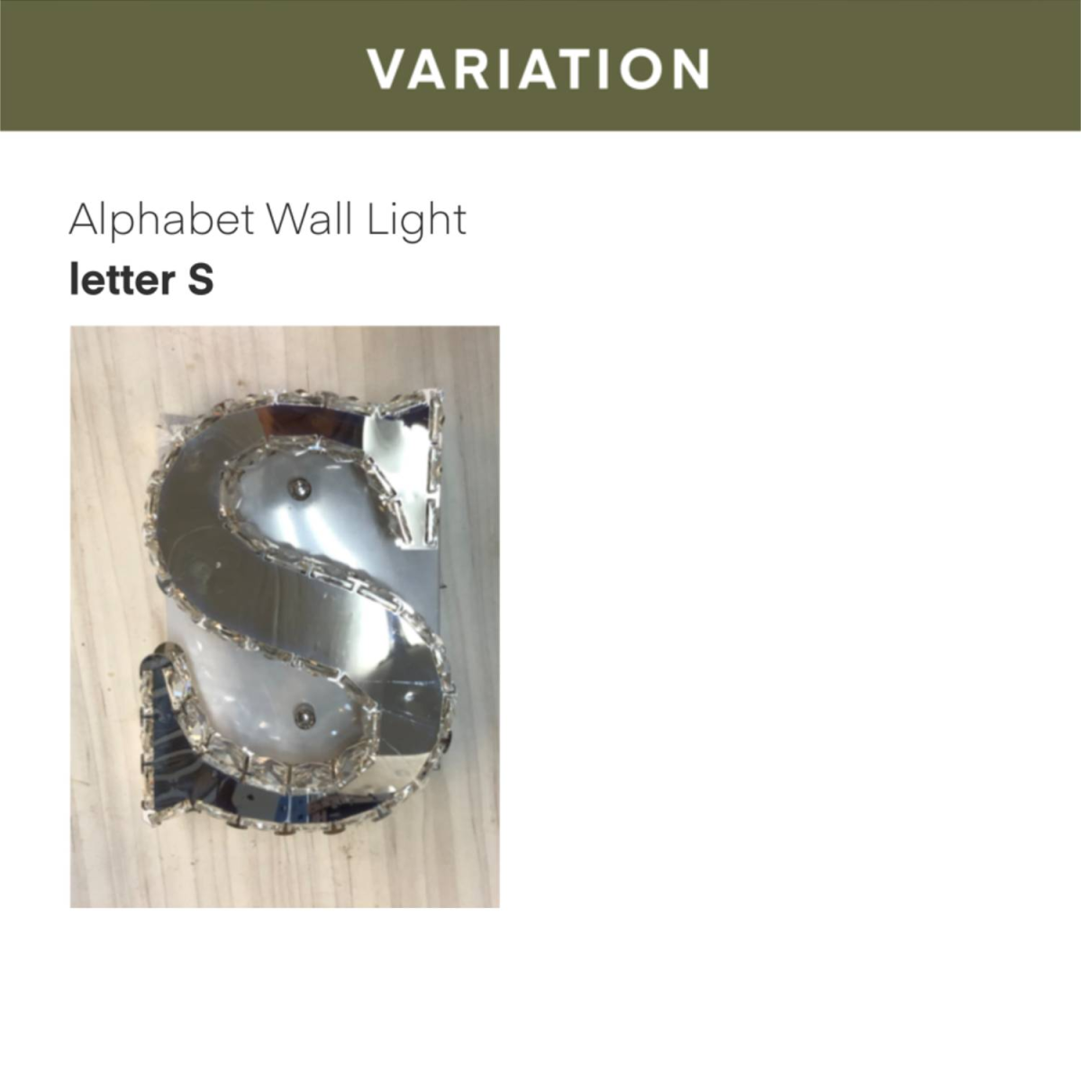 alphabet wall lights