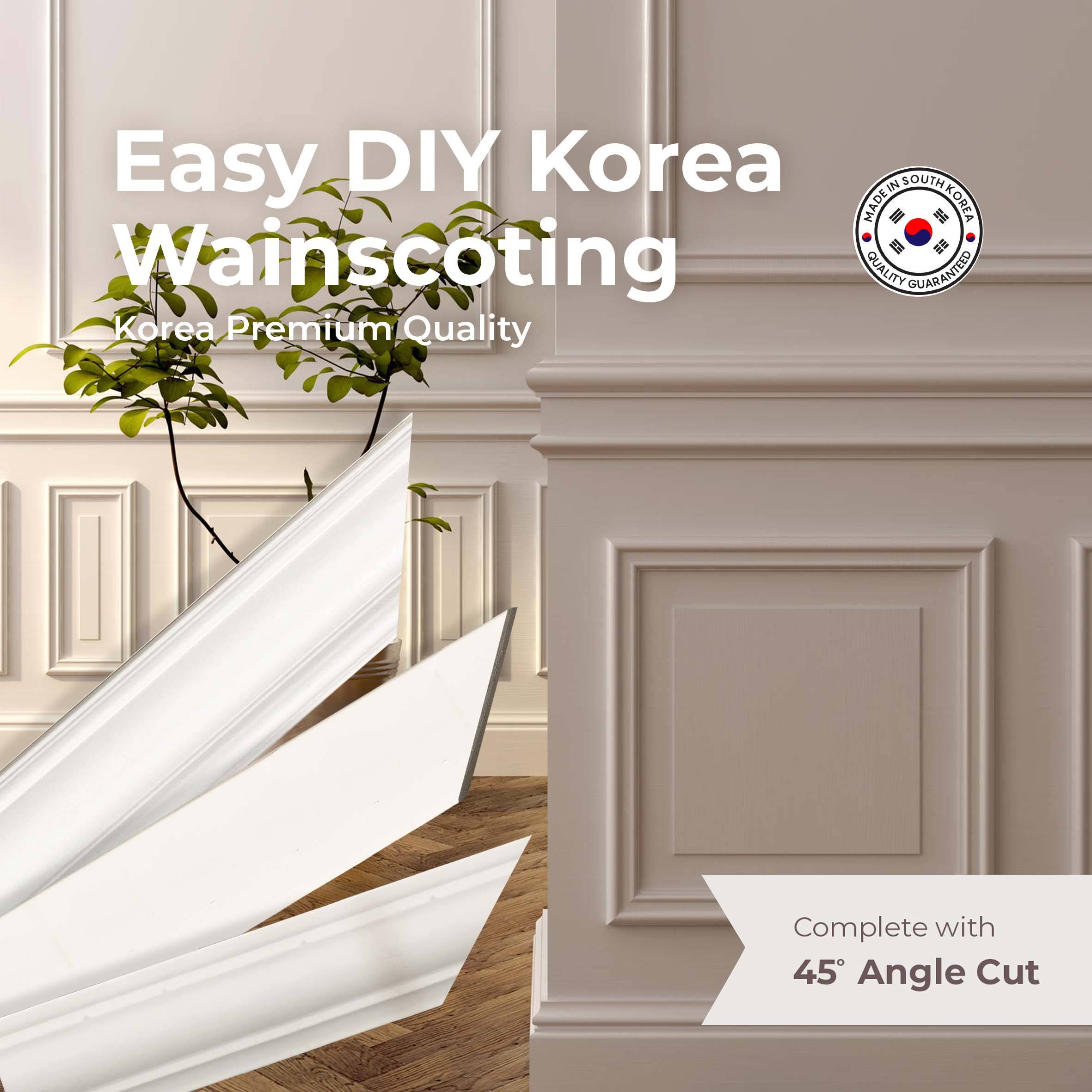 DIY Molding with Angle Cut Wainscoting